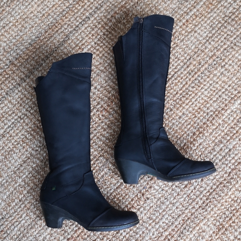 El Naturalista tall leather boots - Picture 4 of 16